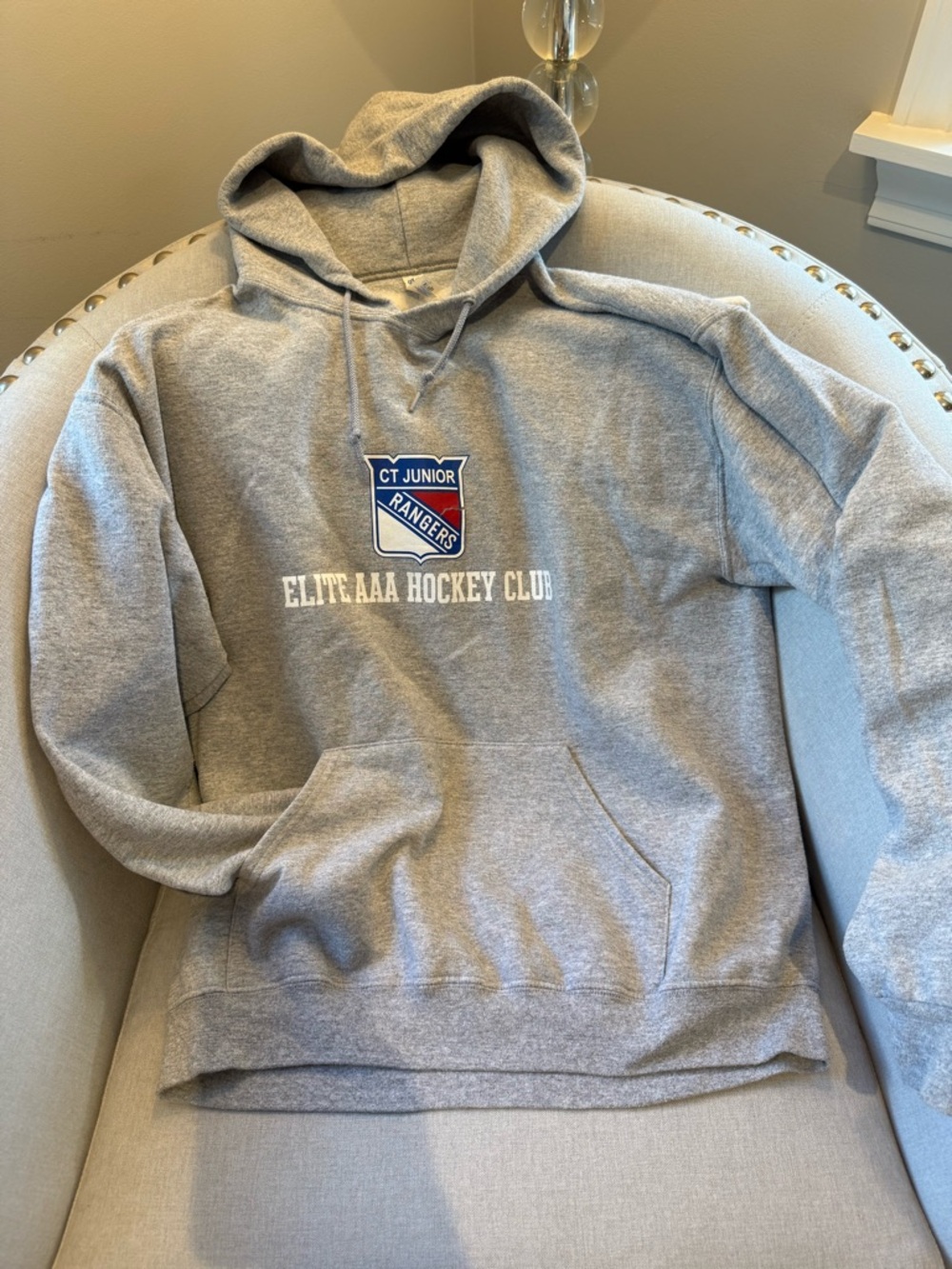 Elite AAA Ice Hockey Club CT Junior Rangers Official Team Merch Hoodie Large